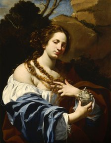 Virginia da Vezzo, the Artist's Wife, as the Magdalen, c1627. Creator: Simon Vouet.