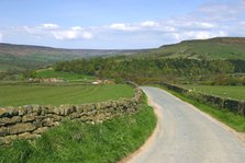 Road in Farndale, North York Moors, North Yorkshire