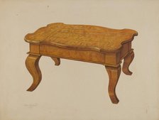 Footstool, 1939. Creator: Albert Geuppert.