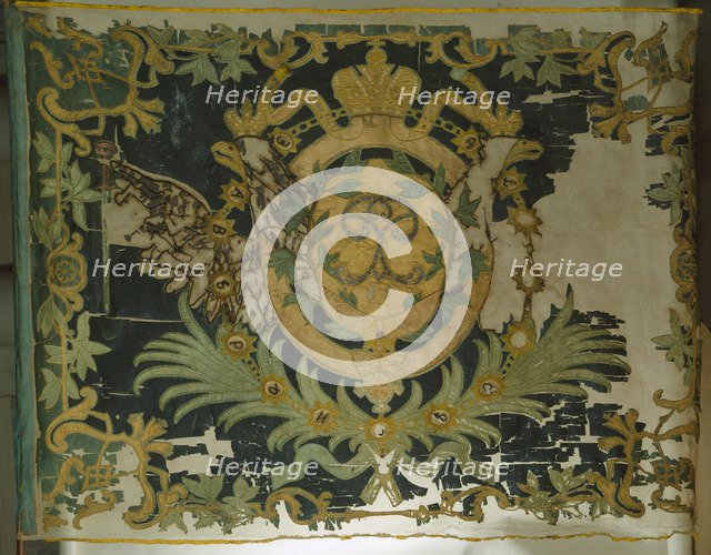Saint George Flag of the Infantry Regiment, 1762. Artist: Flags, Banners and Standards  