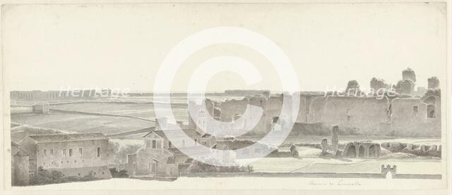 The Baths of Caracalla and Two Capitals from the Villa Mattei in Rome, c.1809-c.1812. Creator: Josephus Augustus Knip.