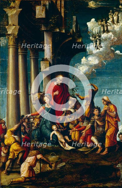 The Adoration of the Shepherds, 1530-1535. Creator: Ferrari, Defendente (1490-1540).