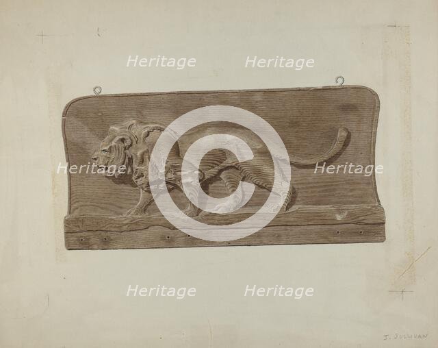 Shop Sign, c. 1938. Creator: John Sullivan.