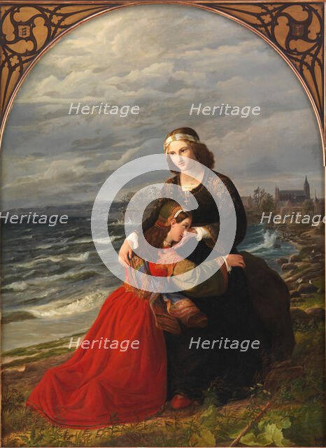 The Abandoned Daughters of the Lord High Constable, Stig Andersen Hvide, 1839. Creator: Dreyer, Dankvart (1816-1852).