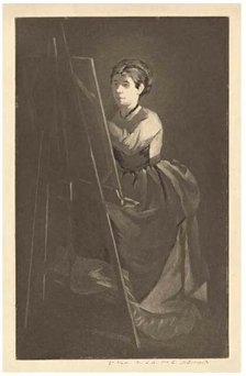 At the Easel – Portrait of the Artist Jeanne Gonzalès, before 1890. Creator: Henri-Charles Guerard.