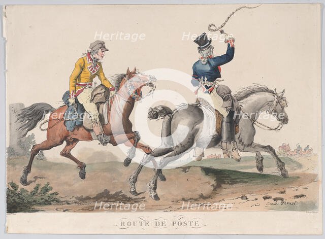 Route de Poste, 1817. Creator: Philibert Louis Debucourt.