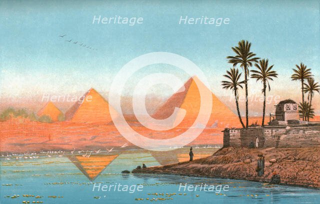''Les pyramides de Gizeh; Le Nord-Est Africain', 1914. Creator: Unknown.