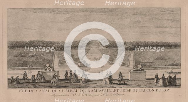 The Chateau from the Canal at Rambouillet. Creator: Jacques Rigaud (French, 1681-1754).