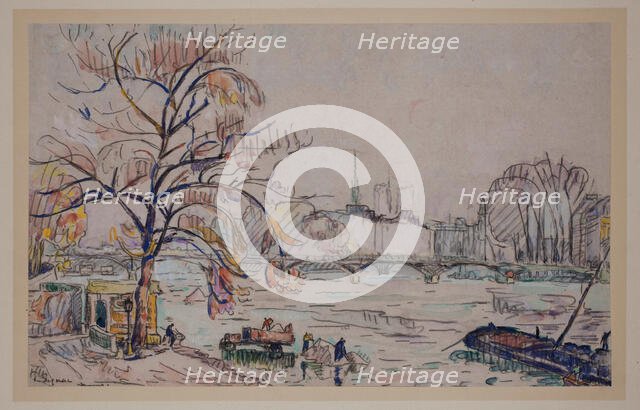 The Seine, between late 19th and early 20th century. Creator: Paul Signac.