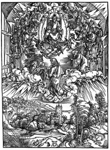 'Scene from the Apocalypse, St John before God the Father and the Twenty-Four Elders', 1498, (1936).Artist: Albrecht Dürer