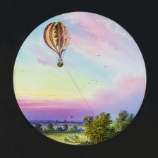 Ballooning scene, 1882-1892. Artist: Unknown.