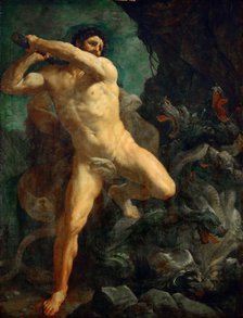 Hercules Slaying the Hydra of Lerna, 1620-1621. Creator: Reni, Guido (1575-1642).