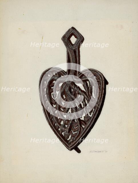 Iron Stand, 1939. Creator: Austin L. Davison.