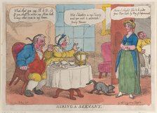Hiring a Servant, 1811., 1811. Creator: Thomas Rowlandson.