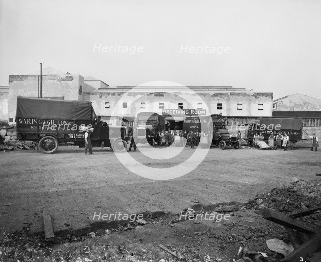 Waring & Gllow munitions factory, White City, Hammersmith and Fulham, London, August 1916. Artist: Adolph Augustus Boucher.