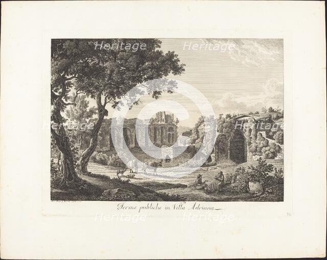 Terme publiche in villa Adriana, 1794. Creator: Albert Christoph Dies.