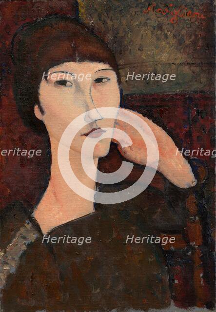 Adrienne (Woman with Bangs), 1917. Creator: Amadeo Modigliani.