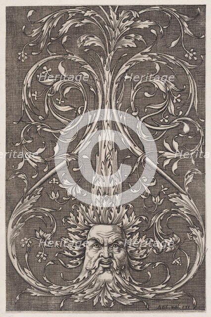 Ornamental Panel, ca. 1514-36. Creator: Agostino Veneziano.