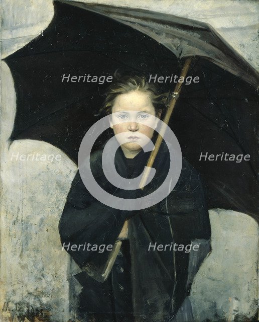 The Umbrella, 1883. Artist: Bashkirtseva, Maria Konstantinovna (1860-1884)