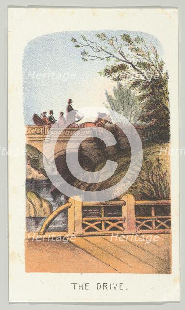 The Drive, from the series, Views in Central Park, New York, Part 2, 1864. Creator: Louis Prang.