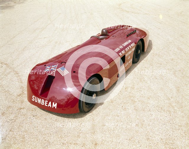 Back view of a 1927 Sunbeam 1000hp. Artist: Unknown