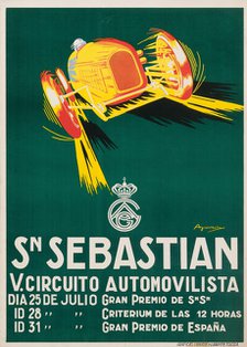 San Sebastián, 5th Motor Circuit, 1927, 1927. Creator: Aguirreche, Miguel Ángel (1894-1954).