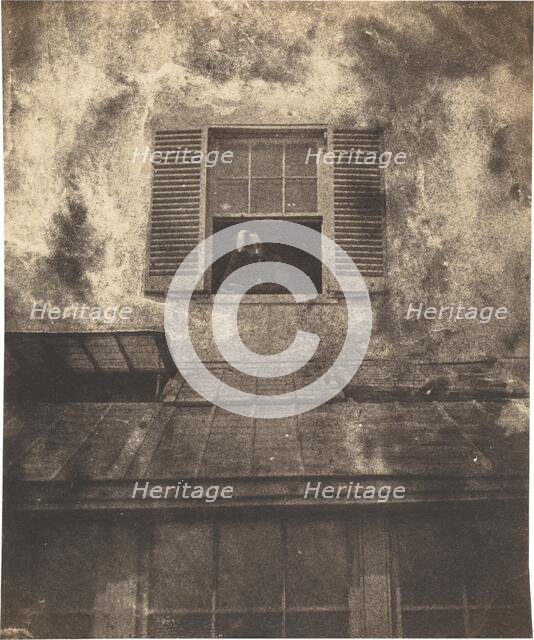 Auguste Vacquerie at a Window, Marine Terrace, c. 1853. Creators: Charles Hugo, Auguste Vacquerie.