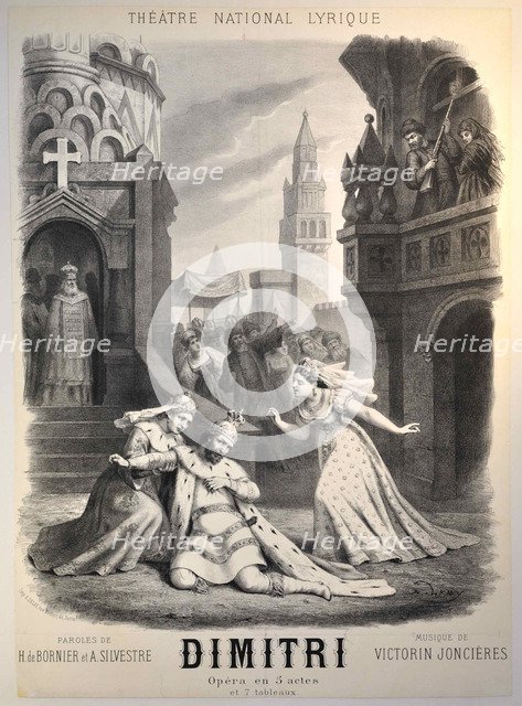 Poster for the Opera Dimitri by Victorin de Joncières, 1876.
