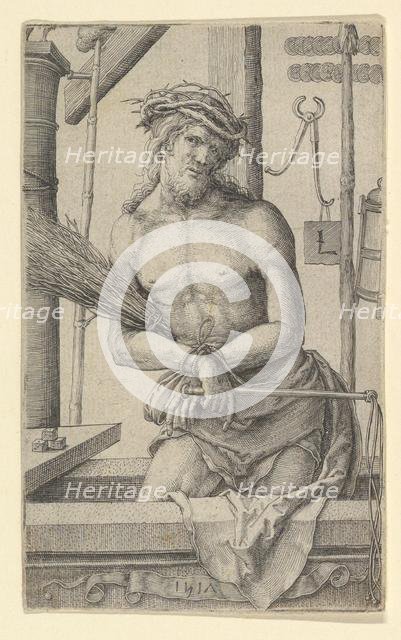 Christ as the Man of Sorrows with the Instruments of the Passion., 1517. Creator: Lucas van Leyden.