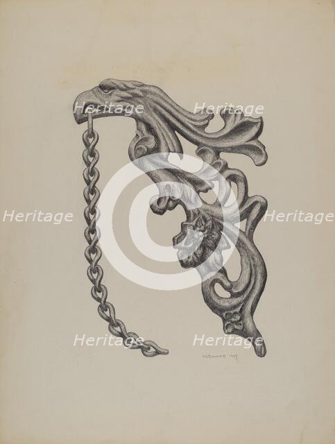 Fragment of Fence, 1937. Creator: Austin L. Davison.