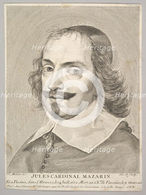 Cardinal Jules Mazarin. Creator: Claude Mellan.