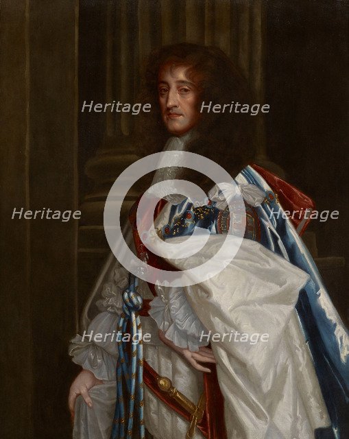 Portrait of Prince Rupert of the Rhine (1619-1682), wearing the robes of the Order of the Garter.