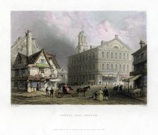 Faneul Hall, Boston, Massachusetts, USA, 1838.Artist: H Griffiths