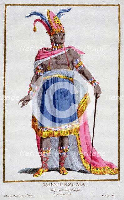 Montezuma, last Emperor of the Aztecs, 16th century (1780). Artist: Pierre Duflos