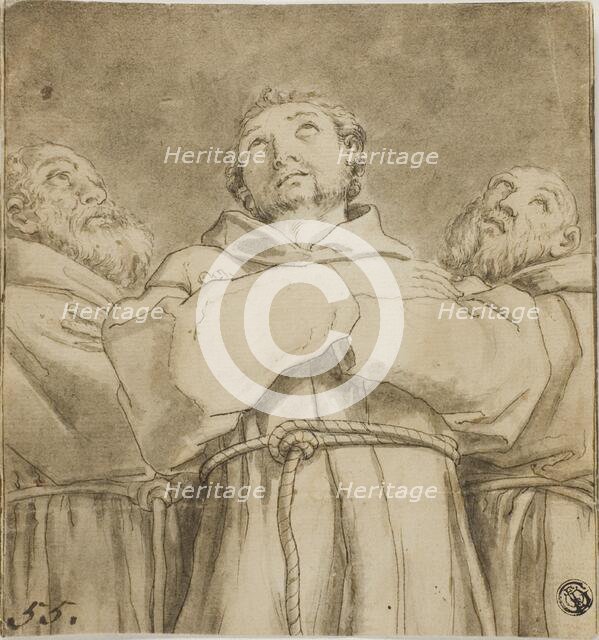 Saint Francis of Assisi, with two Monks of his Order, after 1611/12. Creator: Unknown.