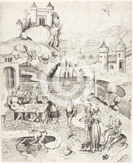 The Garden of Love, 1480/90. Creator: Master W. A. H..