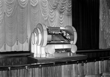 Organ console in the auditorium at the Odeon, Leicester Square, London, 1937. Artist: J Maltby