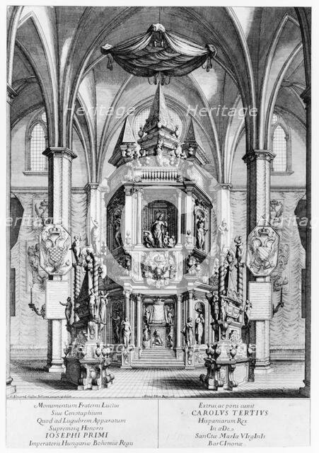 Tomb of Joseph I, Emperor of Hungary, King of Bohemia, 1700-1769. Creator: Alessandro Galli Bibiena.