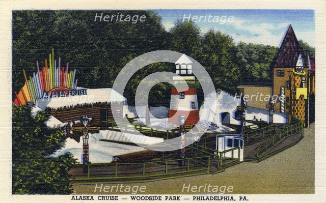 Alaska Cruise ride, Woodside Park, Philadelphia, Pennsylvania, USA, 1947. Artist: Unknown