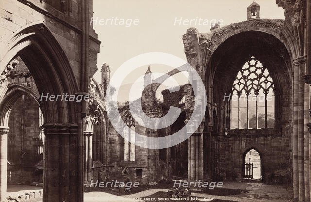 South Transept, Melrose Abbey, between 1870 and 1880. Creator: George Washington Wilson.