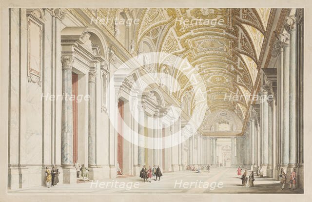 The Portico of St. Peter's in Rome. Creator: Francesco Pannini.