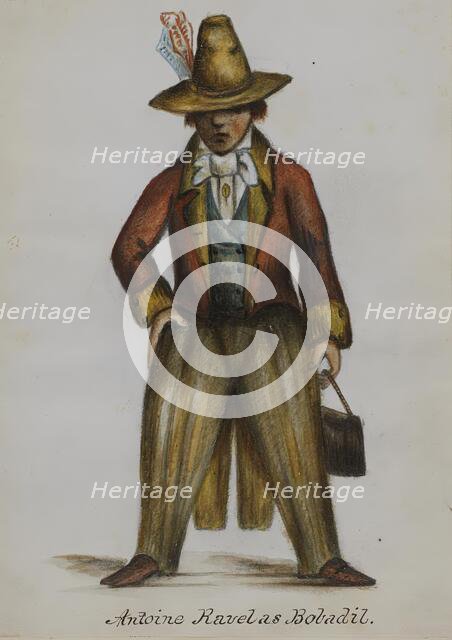 Antoine Ravel as Bobadil, 1855-1859. Creator: Alfred Jacob Miller.