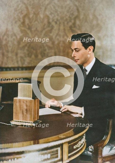 'His Majesty Speaks to His Empire', 1937. Creator: BBC.