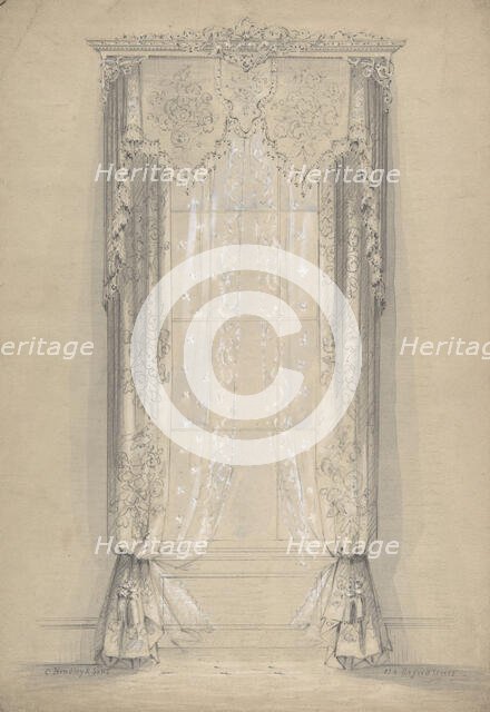 Design for Curtains, 1841-84. Creator: Charles Hindley & Sons.