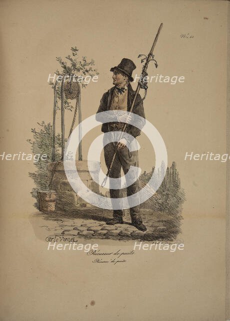 Well scrubber. From the Series "Cris de Paris" (The Cries of Paris), 1815. Creator: Vernet, Carle (1758-1836).