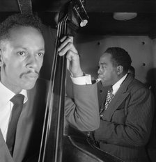 Portrait of Charlie Parker, Tommy Potter, and Max Roach, Three Deuces, New York, N.Y., ca. Aug. 1947 Creator: William Paul Gottlieb.