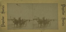 On the Washington Bridge, N.Y. [Horse carriage crossing the bridge], c1850-1930. Creator: Unknown.