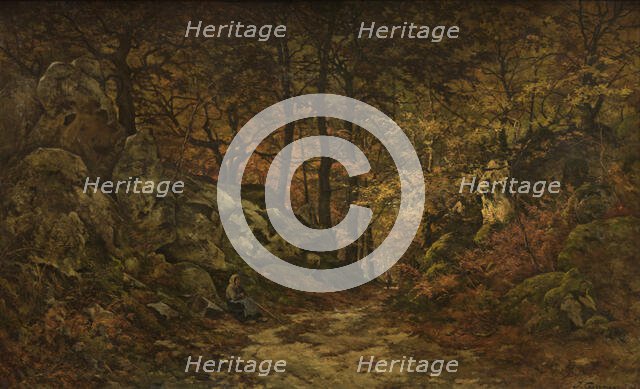 The Gorge aux Loups in Fontainebleau, c1840-1900. Creator: Joseph Coosemans.