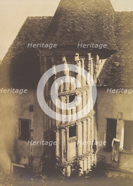 Wooden Staircase at Chartres, 1852. Creator: Henri Le Secq.
