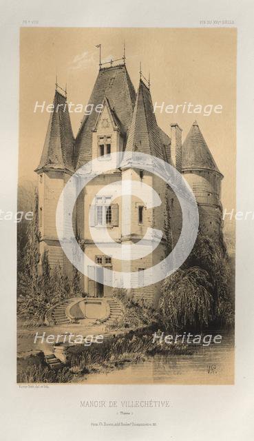 ...Pl. 70, Manoir De Villechétive (Nièvre), 1860. Creator: Victor Petit (French, 1817-1874).
